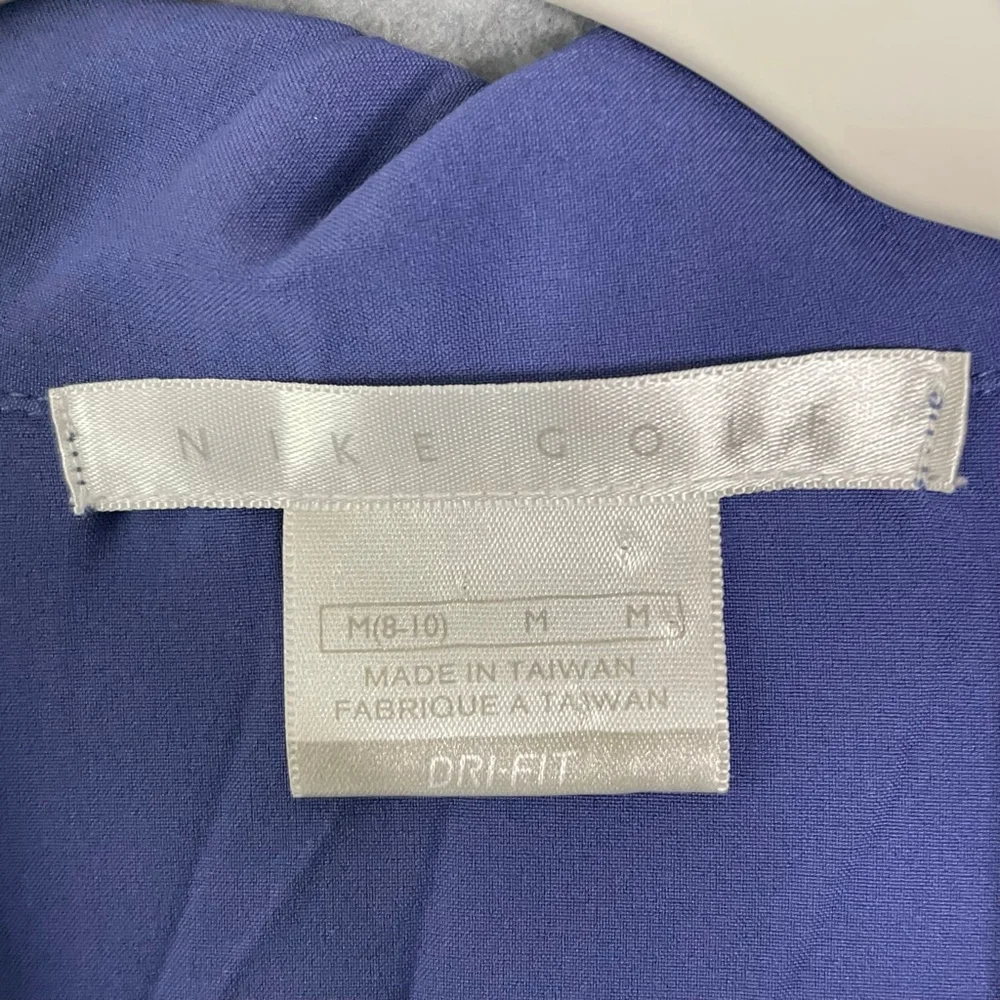 Nike Golf Dri Fit Long Sleeve Polo Top Women's Medium Indigo
